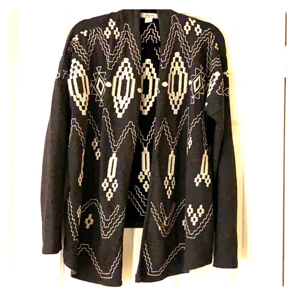 Lucky bliss embroidered knitted jacket